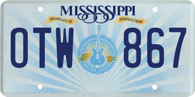 MS license plate OTW867