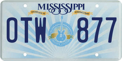 MS license plate OTW877