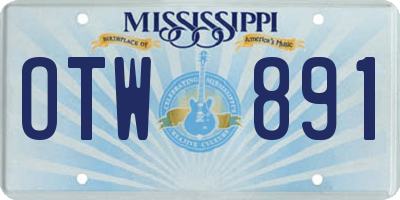 MS license plate OTW891