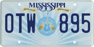 MS license plate OTW895