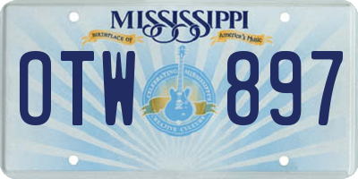MS license plate OTW897