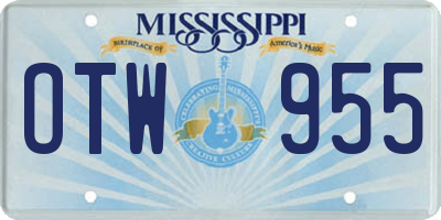 MS license plate OTW955