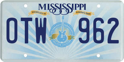 MS license plate OTW962