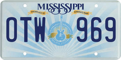 MS license plate OTW969