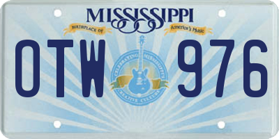 MS license plate OTW976