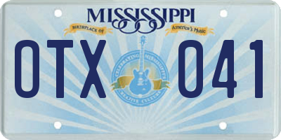 MS license plate OTX041