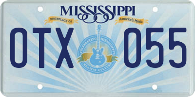 MS license plate OTX055