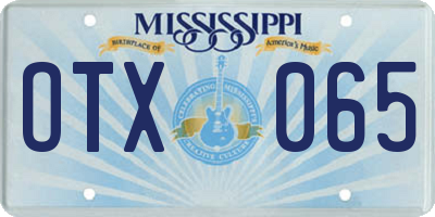 MS license plate OTX065