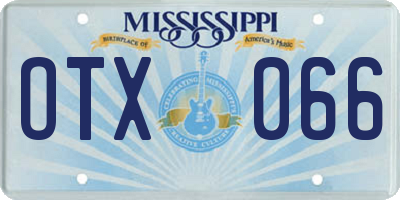 MS license plate OTX066