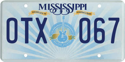 MS license plate OTX067