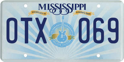 MS license plate OTX069