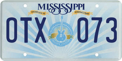 MS license plate OTX073