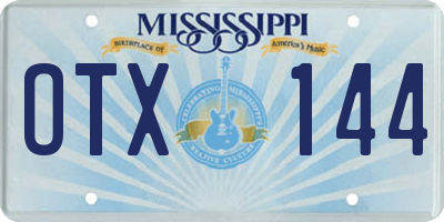 MS license plate OTX144