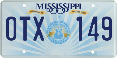 MS license plate OTX149