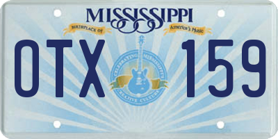 MS license plate OTX159