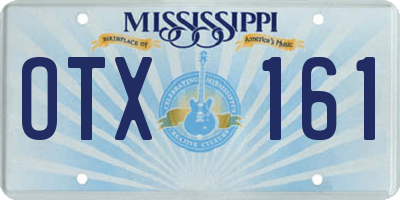 MS license plate OTX161