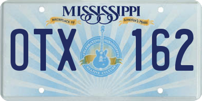 MS license plate OTX162