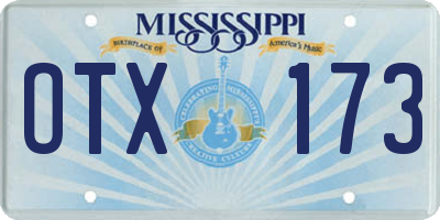 MS license plate OTX173