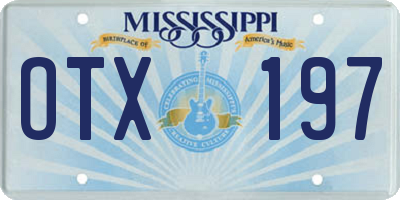 MS license plate OTX197