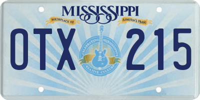 MS license plate OTX215