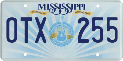 MS license plate OTX255