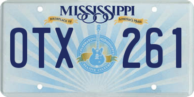MS license plate OTX261