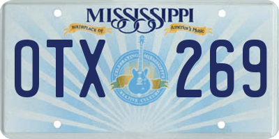 MS license plate OTX269