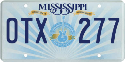 MS license plate OTX277