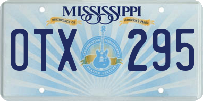 MS license plate OTX295