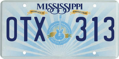 MS license plate OTX313