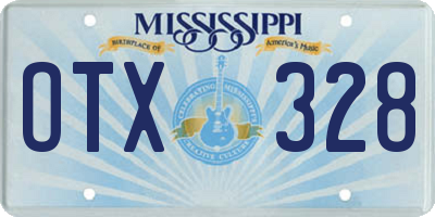 MS license plate OTX328