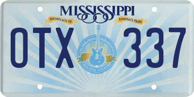 MS license plate OTX337