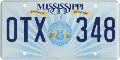 MS license plate OTX348
