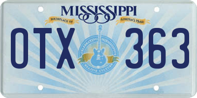 MS license plate OTX363