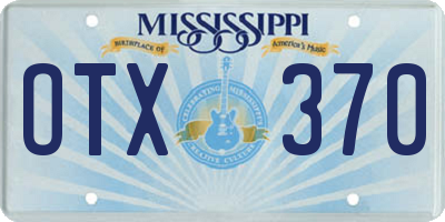 MS license plate OTX370