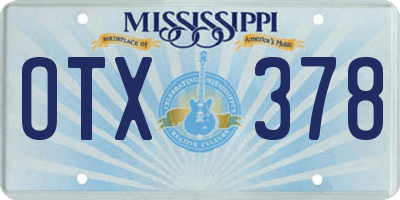 MS license plate OTX378