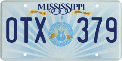 MS license plate OTX379