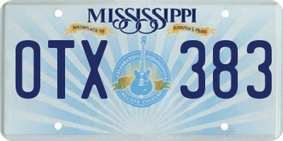 MS license plate OTX383