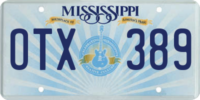 MS license plate OTX389