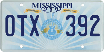 MS license plate OTX392