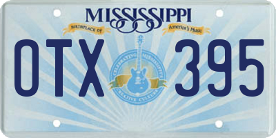 MS license plate OTX395