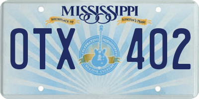 MS license plate OTX402