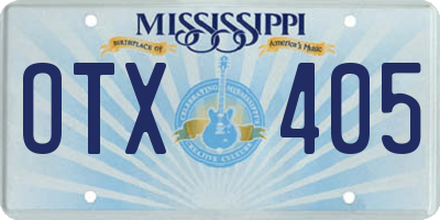 MS license plate OTX405