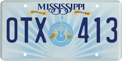 MS license plate OTX413