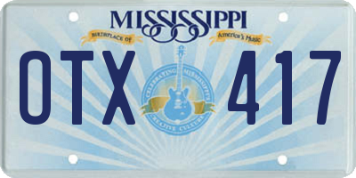 MS license plate OTX417