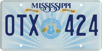 MS license plate OTX424