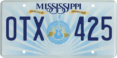 MS license plate OTX425
