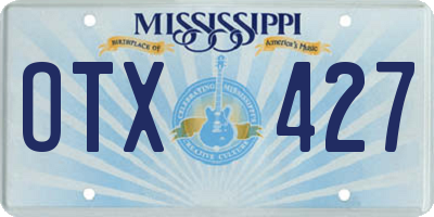 MS license plate OTX427