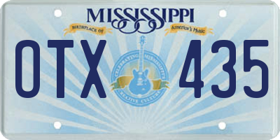 MS license plate OTX435