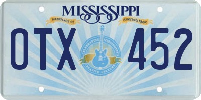 MS license plate OTX452
